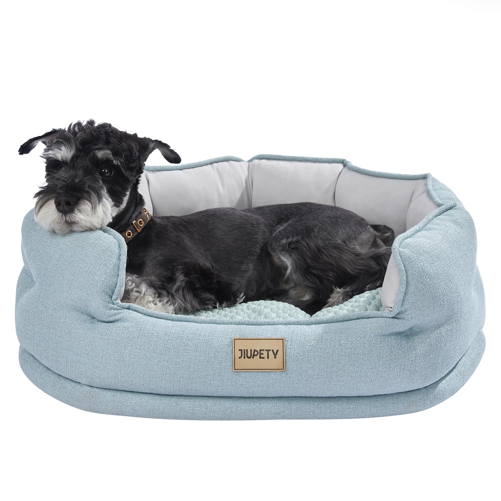 Green Luxe Cozy Cat & Small Dog Bed L(25"×21"×9")